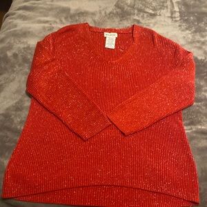 Red sparkly sweater ❤️